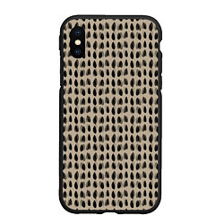 Чехол iPhone XS Max матовый Леопардовый дождь, цвет: 3D-черный