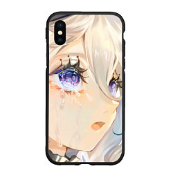 Чехол iPhone XS Max матовый Genshin Impact Furina cry tears