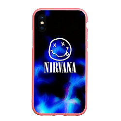 Чехол iPhone XS Max матовый Nirvana flame ghost steel