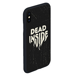 Чехол iPhone XS Max матовый Dead inside арт, цвет: 3D-черный — фото 2