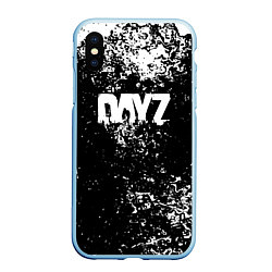 Чехол iPhone XS Max матовый Dayz краски брызги, цвет: 3D-голубой