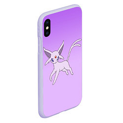 Чехол iPhone XS Max матовый Espeon Pokemon - розовая кошка покемон, цвет: 3D-светло-сиреневый — фото 2