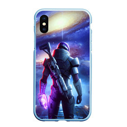 Чехол iPhone XS Max матовый Mass Effect - andromeda ai art, цвет: 3D-голубой