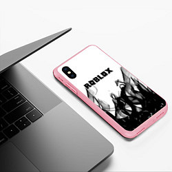 Чехол iPhone XS Max матовый Roblox flame текстура, цвет: 3D-баблгам — фото 2