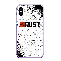 Чехол iPhone XS Max матовый RUST брызги красок