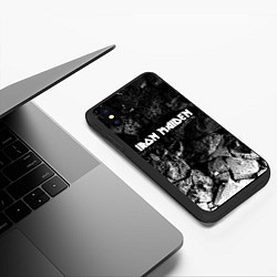 Чехол iPhone XS Max матовый Iron Maiden black graphite, цвет: 3D-черный — фото 2