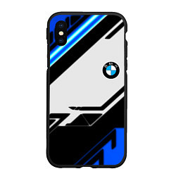 Чехол iPhone XS Max матовый BMW спортивная геометрия, цвет: 3D-черный