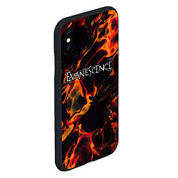 Чехол iPhone XS Max матовый Evanescence red lava, цвет: 3D-черный — фото 2