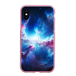 Чехол iPhone XS Max матовый Fascinating cosmic expanses, цвет: 3D-розовый