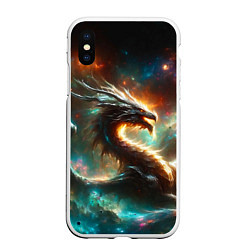 Чехол iPhone XS Max матовый The incredible space dragon, цвет: 3D-белый