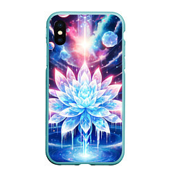 Чехол iPhone XS Max матовый Космический цветок из льда - эзотерический лотос