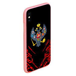 Чехол iPhone XS Max матовый Герб России спортивный стиль, цвет: 3D-баблгам — фото 2