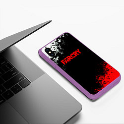 Чехол iPhone XS Max матовый Farcry текстура краски, цвет: 3D-фиолетовый — фото 2