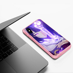 Чехол iPhone XS Max матовый Genshin Impact Эи Райден fight, цвет: 3D-баблгам — фото 2