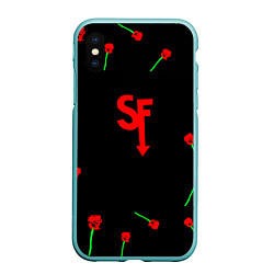 Чехол iPhone XS Max матовый Sally face rose steel