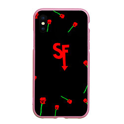 Чехол iPhone XS Max матовый Sally face rose steel, цвет: 3D-розовый