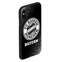 Чехол iPhone XS Max матовый Bayern sport на темном фоне, цвет: 3D-черный — фото 2