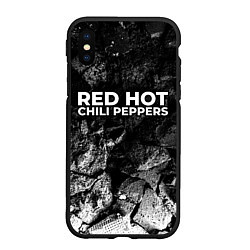 Чехол iPhone XS Max матовый Red Hot Chili Peppers black graphite, цвет: 3D-черный