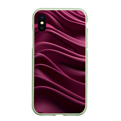 Чехол iPhone XS Max матовый Шелк бургунди