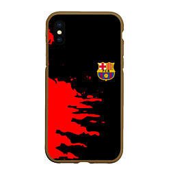 Чехол iPhone XS Max матовый Barcelona краски спорт