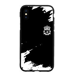 Чехол iPhone XS Max матовый Ливерпуль краски, цвет: 3D-черный