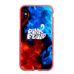 Чехол iPhone XS Max матовый Pink floyd битва огней, цвет: 3D-красный