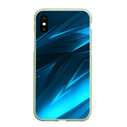 Чехол iPhone XS Max матовый Geometry stripes neon color