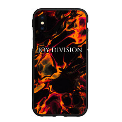 Чехол iPhone XS Max матовый Joy Division red lava, цвет: 3D-черный