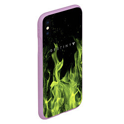 Чехол iPhone XS Max матовый Destity огненный стиль, цвет: 3D-сиреневый — фото 2