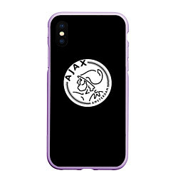 Чехол iPhone XS Max матовый Ajax fc белое лого