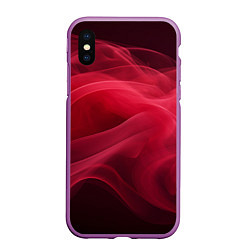 Чехол iPhone XS Max матовый Дым бордо, цвет: 3D-фиолетовый