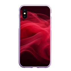 Чехол iPhone XS Max матовый Дым бордо