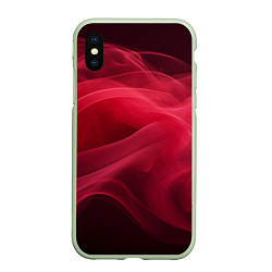 Чехол iPhone XS Max матовый Дым бордо, цвет: 3D-салатовый