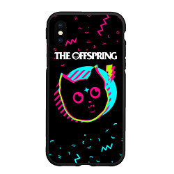 Чехол iPhone XS Max матовый The Offspring - rock star cat, цвет: 3D-черный