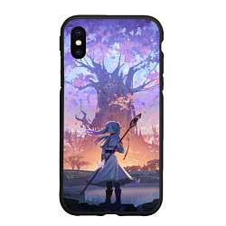 Чехол iPhone XS Max матовый Sousou no Frieren Фрирен tree