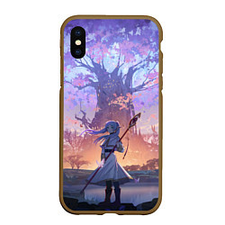 Чехол iPhone XS Max матовый Sousou no Frieren Фрирен tree