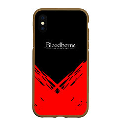 Чехол iPhone XS Max матовый Bloodborne souls краски, цвет: 3D-коричневый