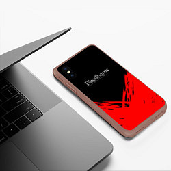 Чехол iPhone XS Max матовый Bloodborne souls краски, цвет: 3D-коричневый — фото 2