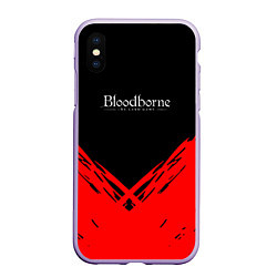 Чехол iPhone XS Max матовый Bloodborne souls краски, цвет: 3D-светло-сиреневый