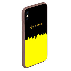 Чехол iPhone XS Max матовый Binance биржа краски, цвет: 3D-коричневый — фото 2