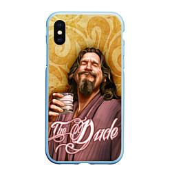 Чехол iPhone XS Max матовый The Big Lebowski dude, цвет: 3D-голубой