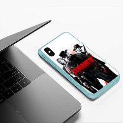 Чехол iPhone XS Max матовый Джанго освобожденный, цвет: 3D-мятный — фото 2