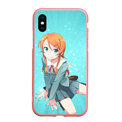 Чехол iPhone XS Max матовый Кирино Косака из OreImo, цвет: 3D-баблгам