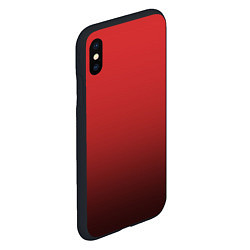 Чехол iPhone XS Max матовый Градиент клубнично-чёрный, цвет: 3D-черный — фото 2