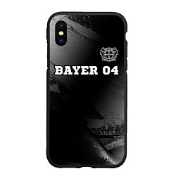 Чехол iPhone XS Max матовый Bayer 04 sport на темном фоне посередине, цвет: 3D-черный