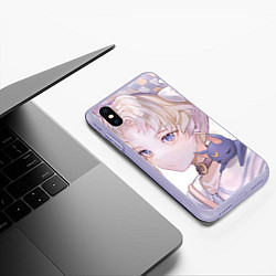 Чехол iPhone XS Max матовый Sailor Moon Усаги Цукино, цвет: 3D-светло-сиреневый — фото 2
