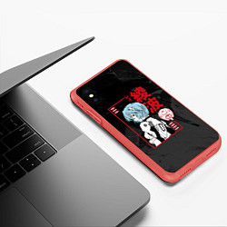 Чехол iPhone XS Max матовый Evangelion - Рей Аянами, цвет: 3D-красный — фото 2