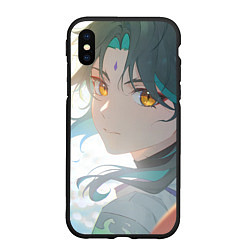 Чехол iPhone XS Max матовый Genshin Impact Xiao Adept smile, цвет: 3D-черный