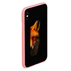 Чехол iPhone XS Max матовый Морда рыжей лисы, цвет: 3D-баблгам — фото 2