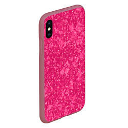 Чехол iPhone XS Max матовый Яркий розовый абстракция, цвет: 3D-малиновый — фото 2